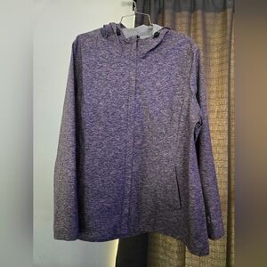 Free Country Women's Purple Jacket Size XL Hood zip pockets
